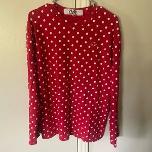 Comme Des Garçons Play Polka Dot Long Sleeve